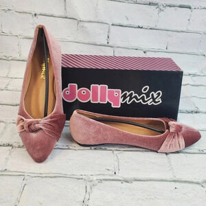 DOLLY MIX Urban 302 BLUSH Velor Flats NWT